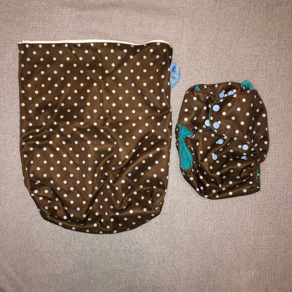 Blueberry Pocket Diaper & Wetbag Set - Picture 1 of 4